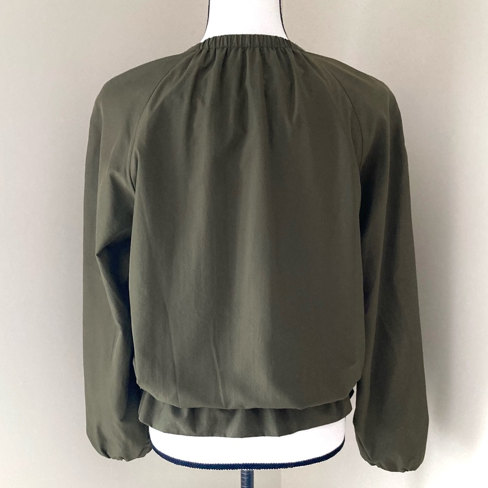 Zara Basic Outerwear Olive Green Jacket Size S - image 7
